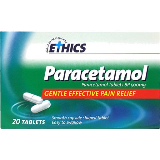 Ethics Paracetamol Tablets 500mg 20pk