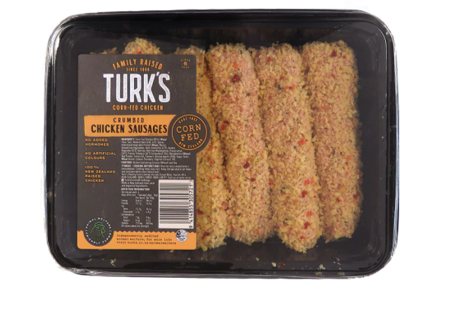 Turks Crumbed Chicken Sausages 6pack