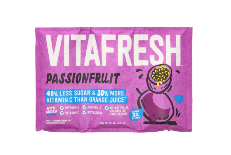 Vitafresh  Passionfruit Drink Flavoured Mix 3pk 150g