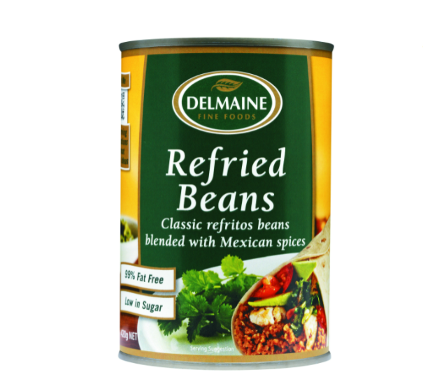 Delmaine Refried Beans 420g*