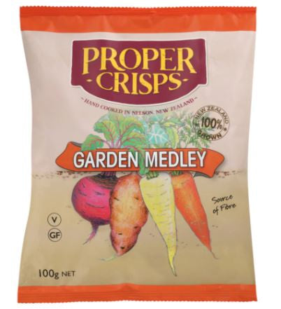 Proper Crisps Garden Medley Lightly Salted Chips 100g