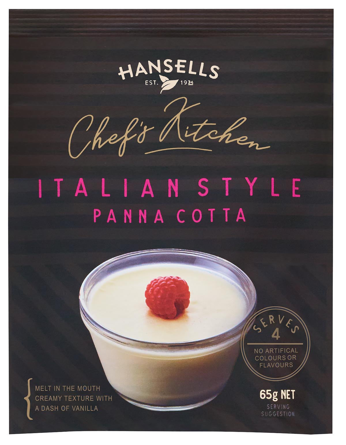 Hansells Chefs Kitchen Italian Style Panna Cotta Dessert Mix 65g