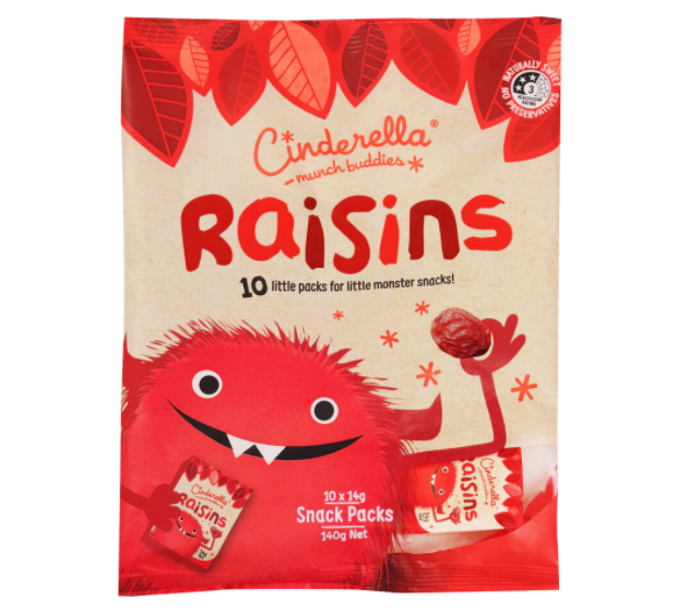 Cinderella Raisins 10pk 140g