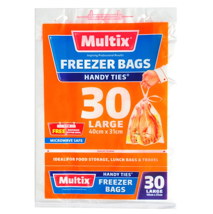 Multix Large Freezer Bags With Handles 30pk - NI Only