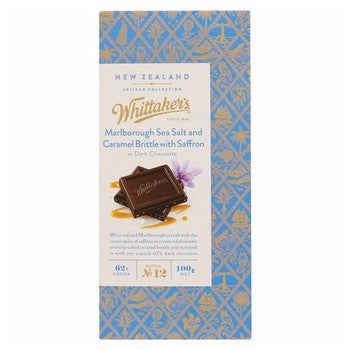 Whittakers Marlborough Sea Salt & Caramel Brittle Milk Chocolate Block 100g