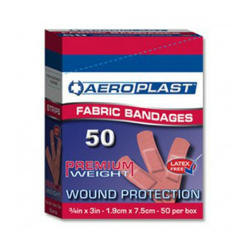 Aeroplast Fabric Plasters 75mmx19mm 50pk