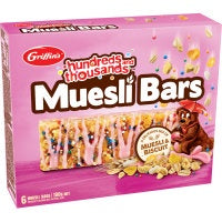 Griffins Cookie Bear Hundreds & Thousands Muesli Bars 6pk 180g