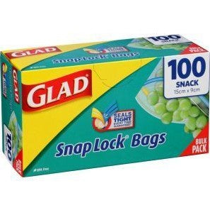 Glad Snaplock Snack Bags 100pk