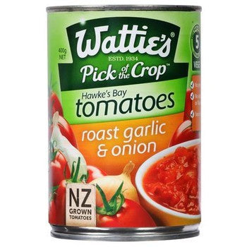 Watties Tinned Tomatoes With Roast Garlic & Onion 400g