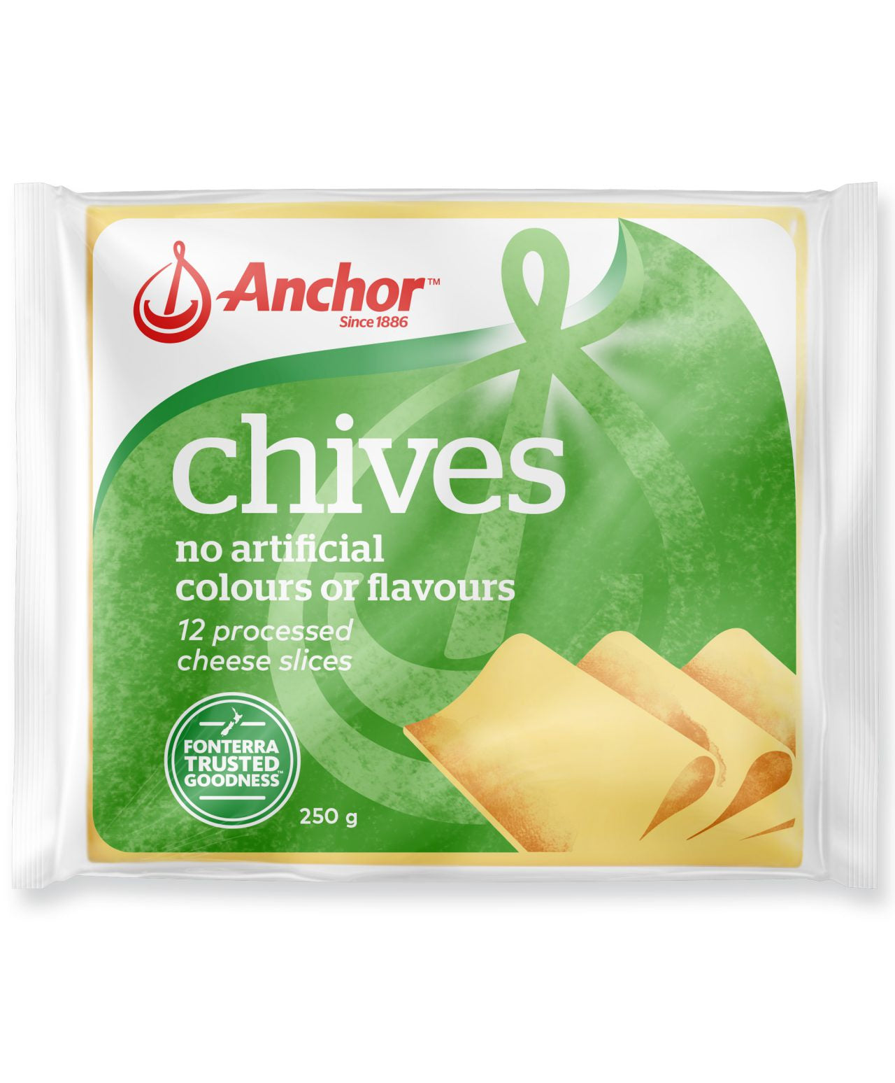 Anchor Chives Cheese Slices 250g