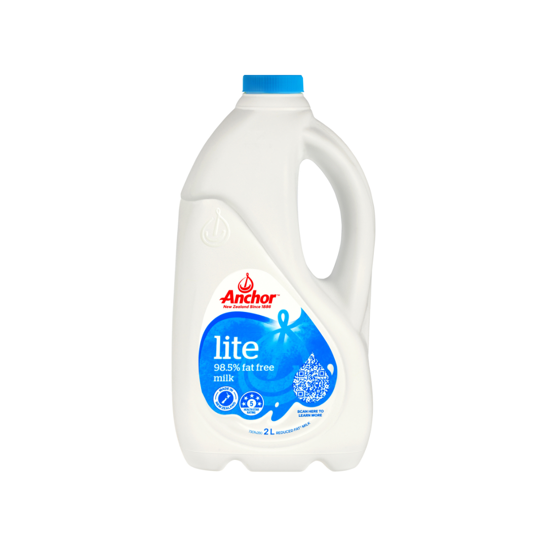 Anchor Lite Fat Free Milk 2L