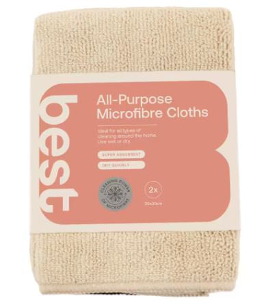 BEST Microfibre Kitchen Cloth 2pk