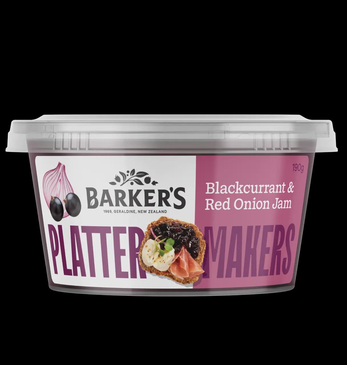 Barkers Platter Makers Blackcurrant & Red Onion Jam 190g