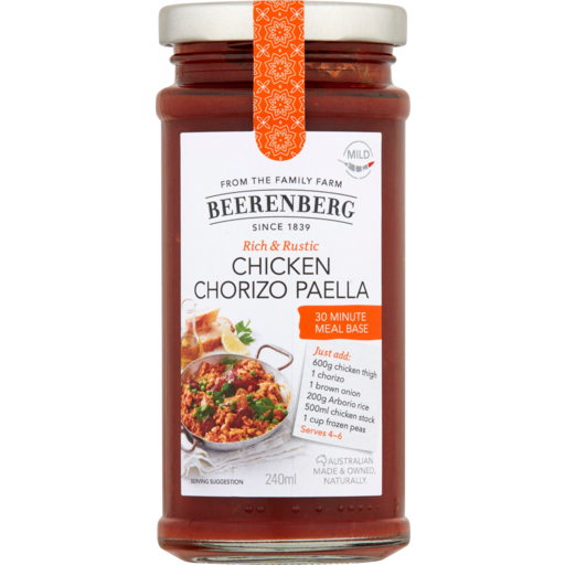 Beerenberg Chicken Chorizo Paella Meal Base 240ml*