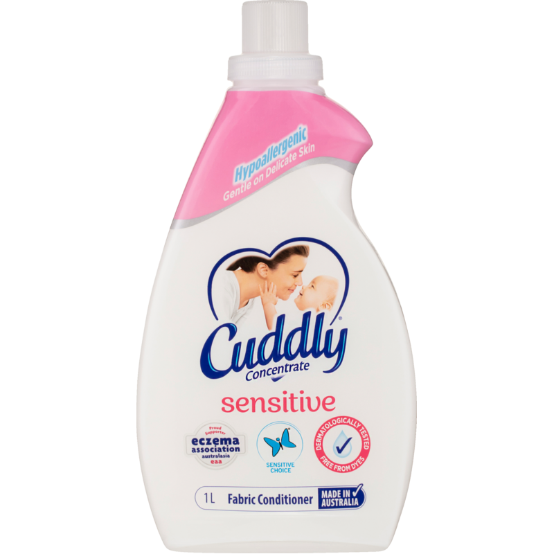 Cuddly Fabric Softener Conditioner Concentrate Sensitive Gentle 1L