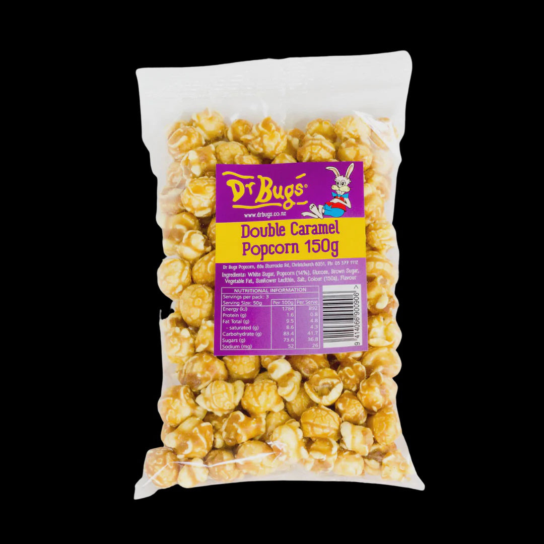 Dr Bugs Double Caramel Popcorn 150g