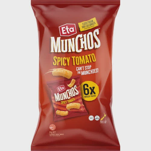 Eta Munchos Spicy Tomato Snack Packs 6pk 84g