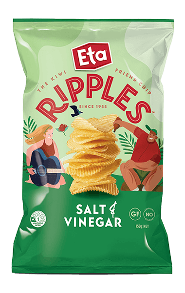 Eta Ripples Salt & Vinegar Potato Chips 150g