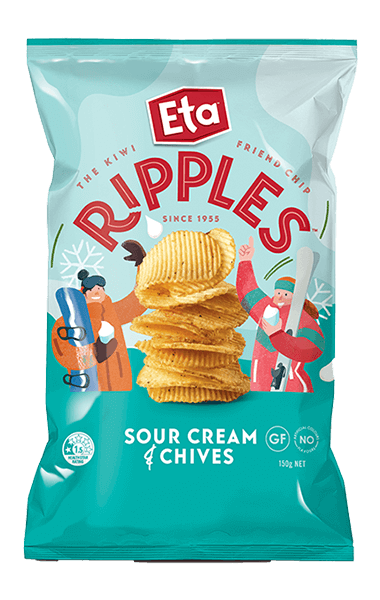 Eta Ripples Sour Cream & Chives Potato Chips 150g