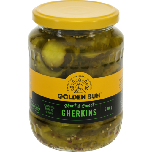 Golden Sun Short & Sweet Gherkins 680g*