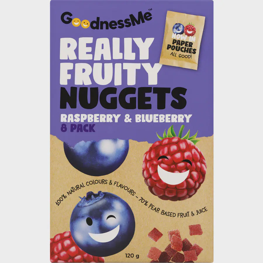 Goodnessme Fruit Snack Nuggets Raspberry & Blueberry 100g