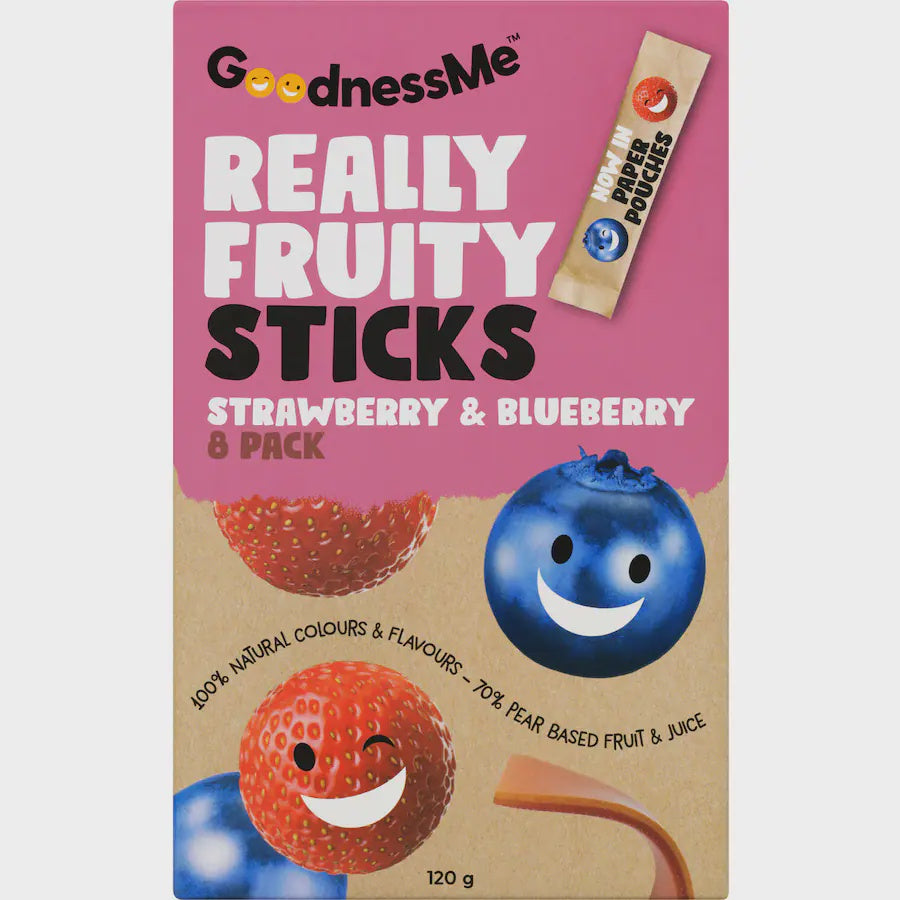 Goodnessme Fruit Snack Sticks Strawberry & Blueberry 100g