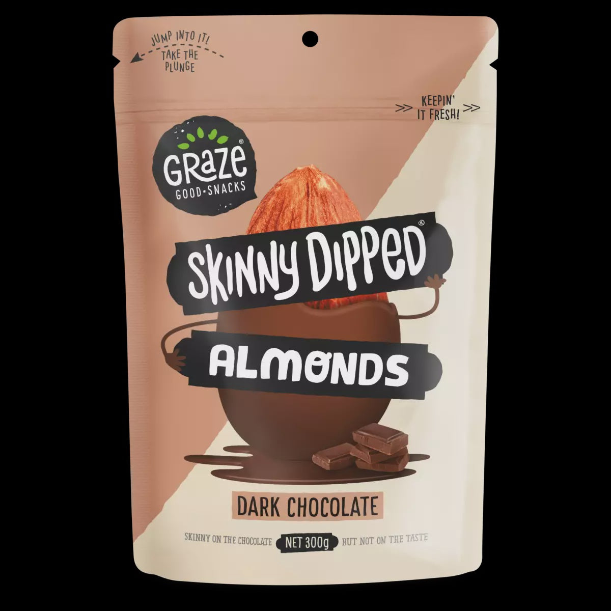 Graze Skinny Dipped Dark Chocolate Almonds 300g