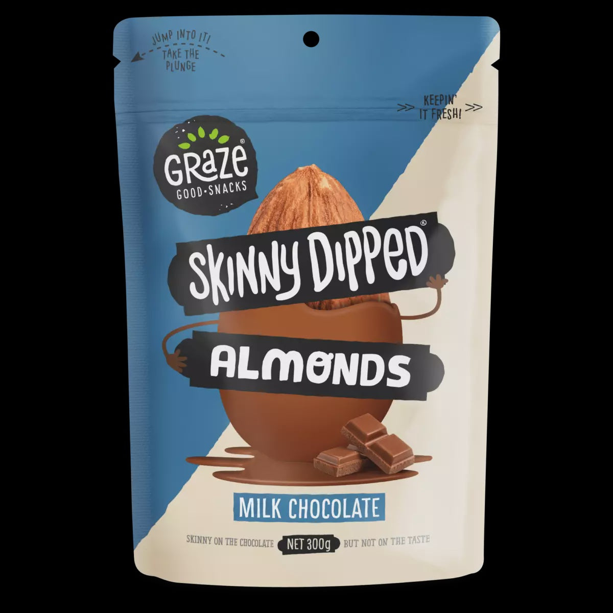 Graze Skinny Dipped Milk Chocolate Almonds 300g