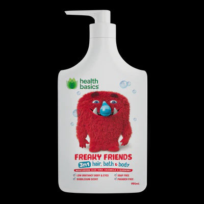 Health Basics Freaky Friends Hair Bath & Body Wash 950ml