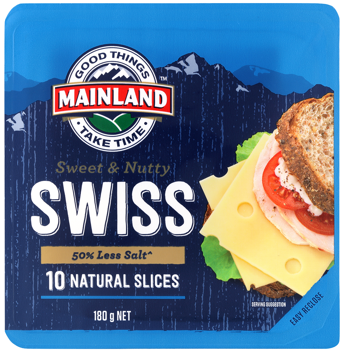 Mainland Swiss Cheese Slices 180g