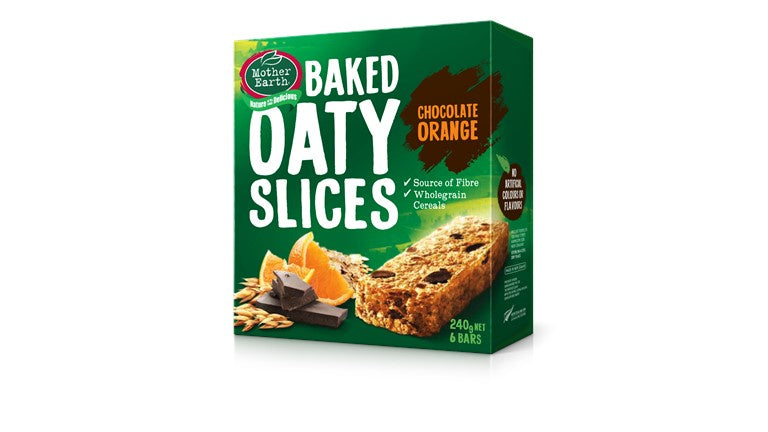 Mother Earth Baked Oaty Slice Chocolate Orange 240g