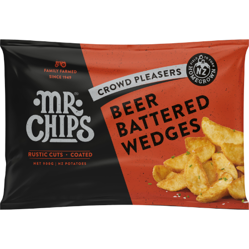 Mr Chips Crowd Pleasers Beer Battered Wedges 900g