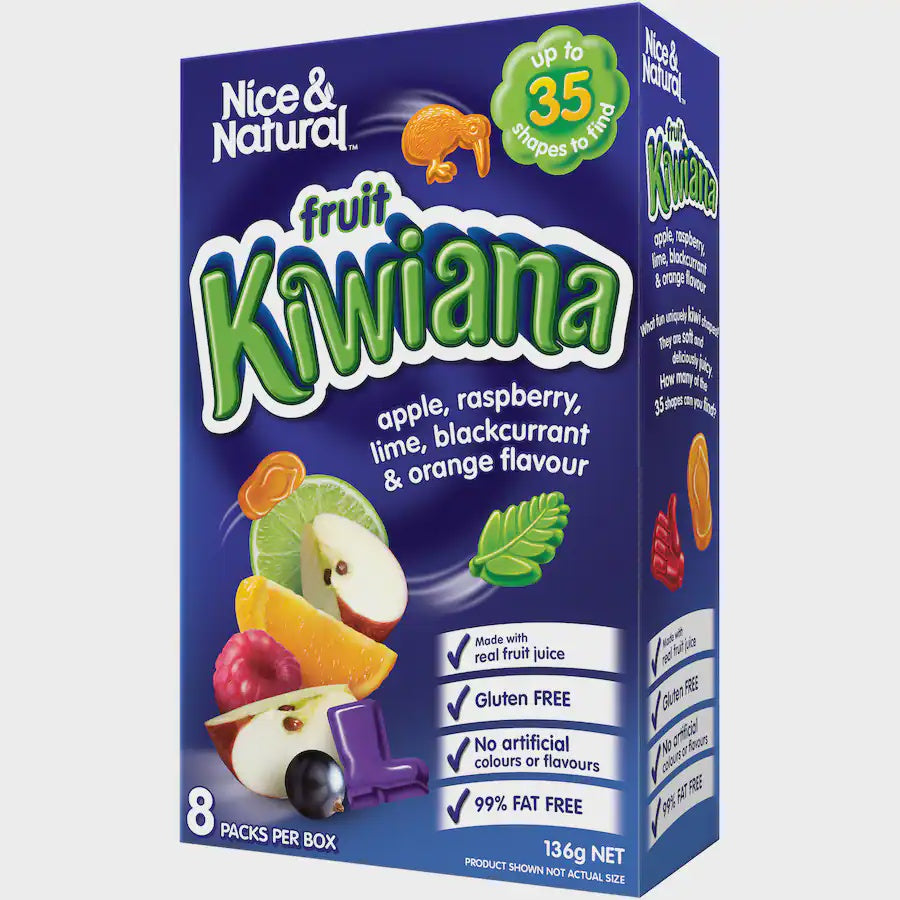 Nice & Natural Fruit Kiwiana Apple Raspberry Snacks 8pk 136g*