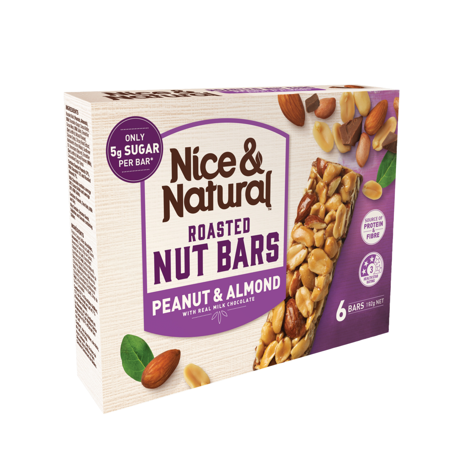 Nice & Natural Nut Bars Almond 192g