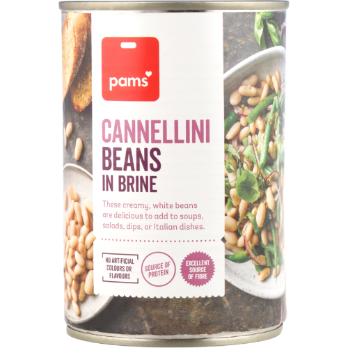 Pams Cannellini Beans In Brine 410gm