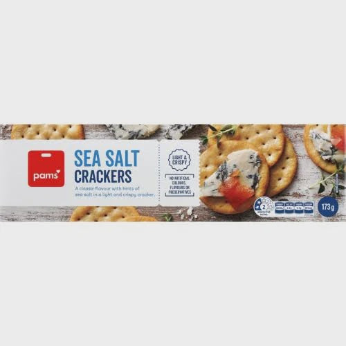 Pams Sea Salt Crackers 173g