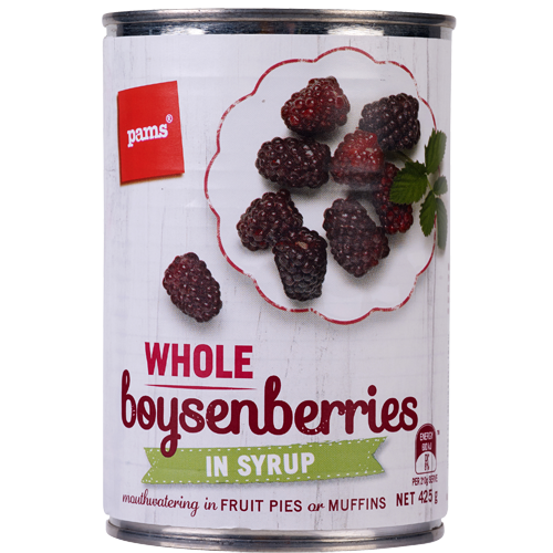 Pams Whole Boysenberries In Syrup 425g