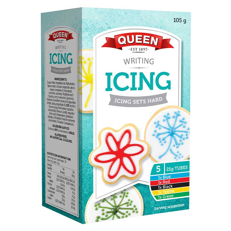 Queen Icing Sets Hard Bright Writing Icing 5pk 105g