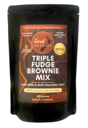 Secret Kiwi Kitchen Triple Fudge Brownie Mix 620g