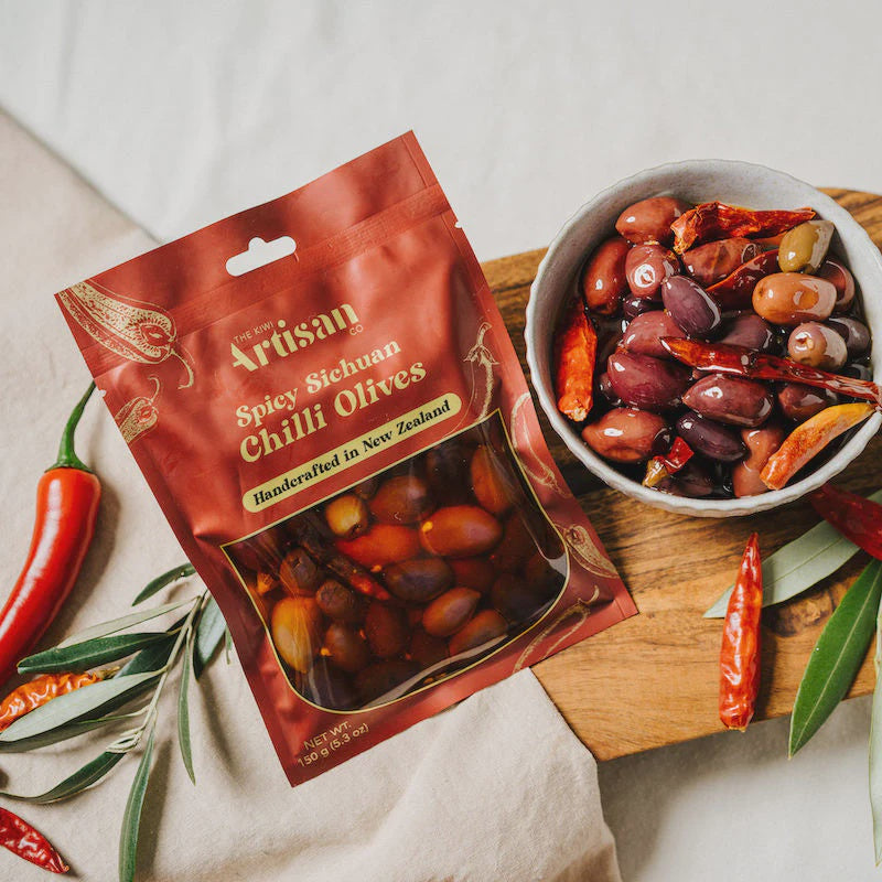 Kiwi Artisan Spicy Sichuan Chilli Olives 150g