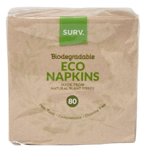 Surv. Eco Napkin 2ply 80pk Kraft