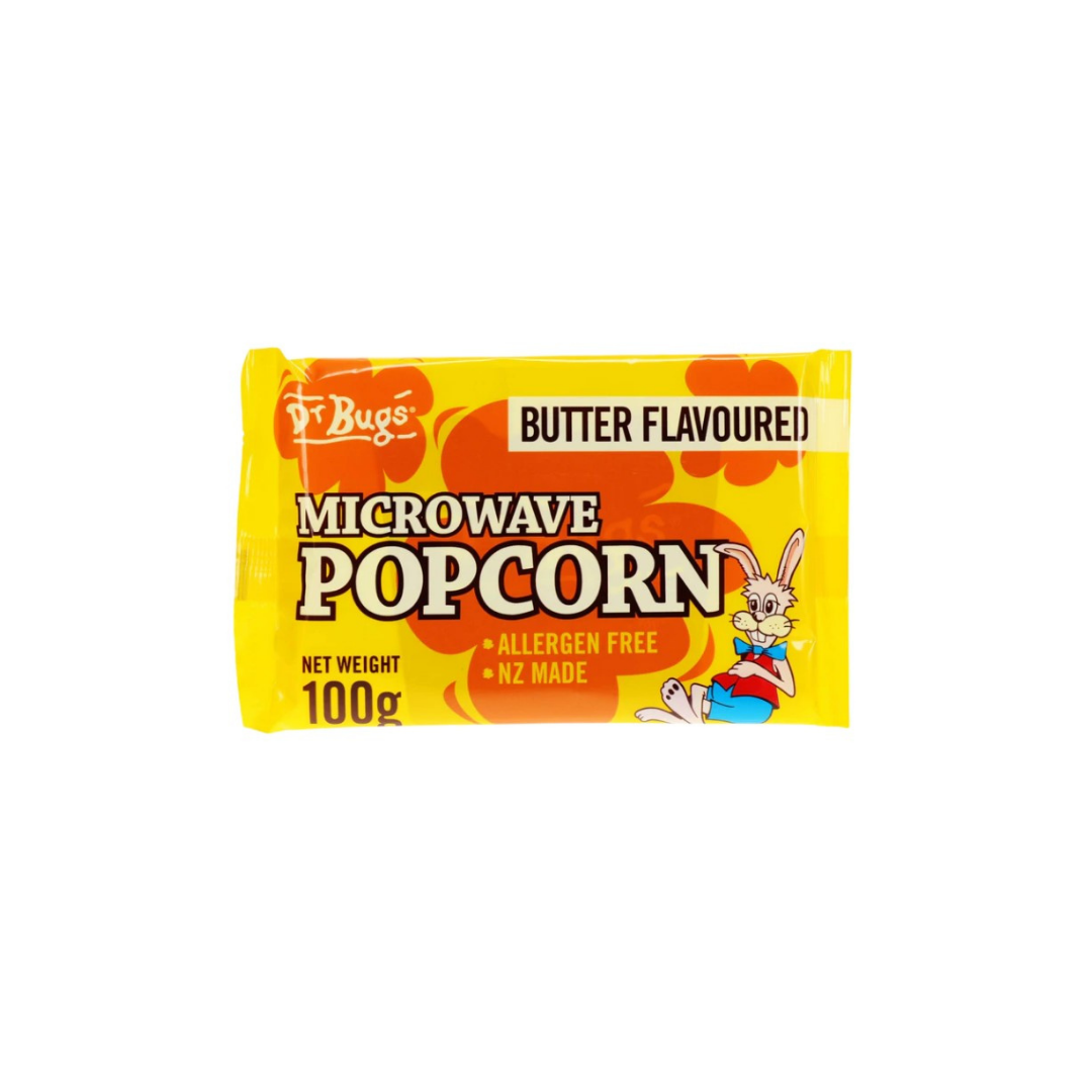 Dr Bugs Microwave Popcorn - Buttered 100g