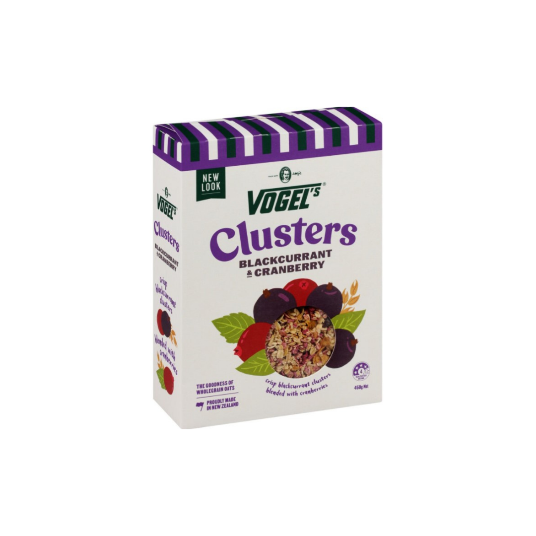 Vogels Blackcurrent & Cranberry Clusters Muesli 450g