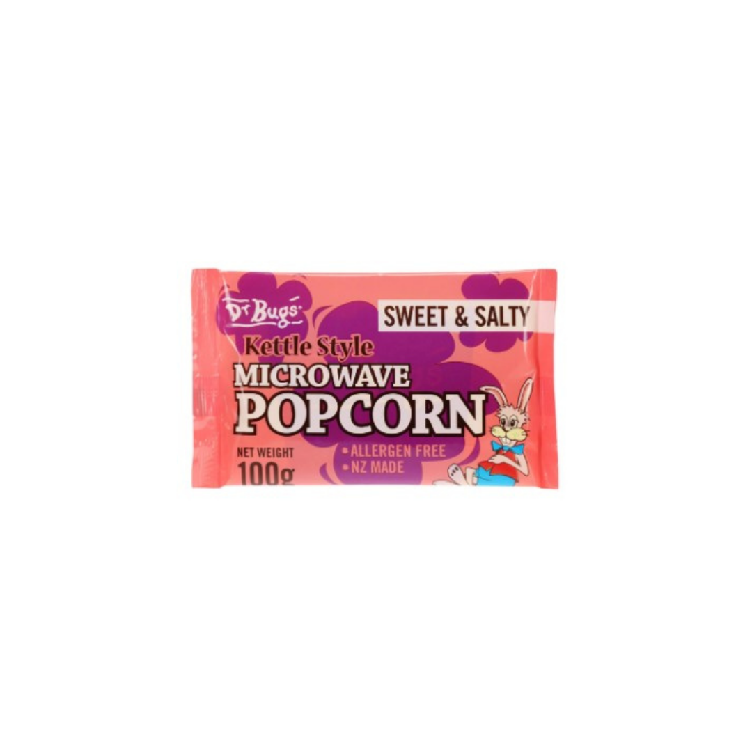 Dr Bugs Microwave Popcorn – Sweet and Salty 100g