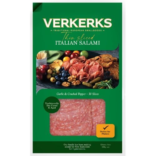 Verkerks Italian Salami Thin Sliced 100g