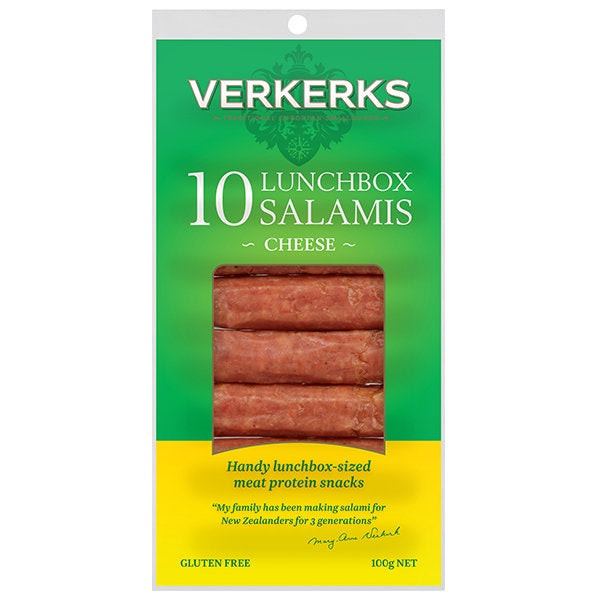 Verkerks Lunchbox Cheese Salamis 10pk 100g