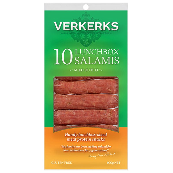 Verkerks Mild Dutch Lunchbox Salamis 10pk 100g