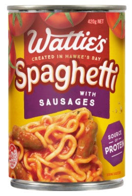 Watties Spaghetti & Sausages 420g