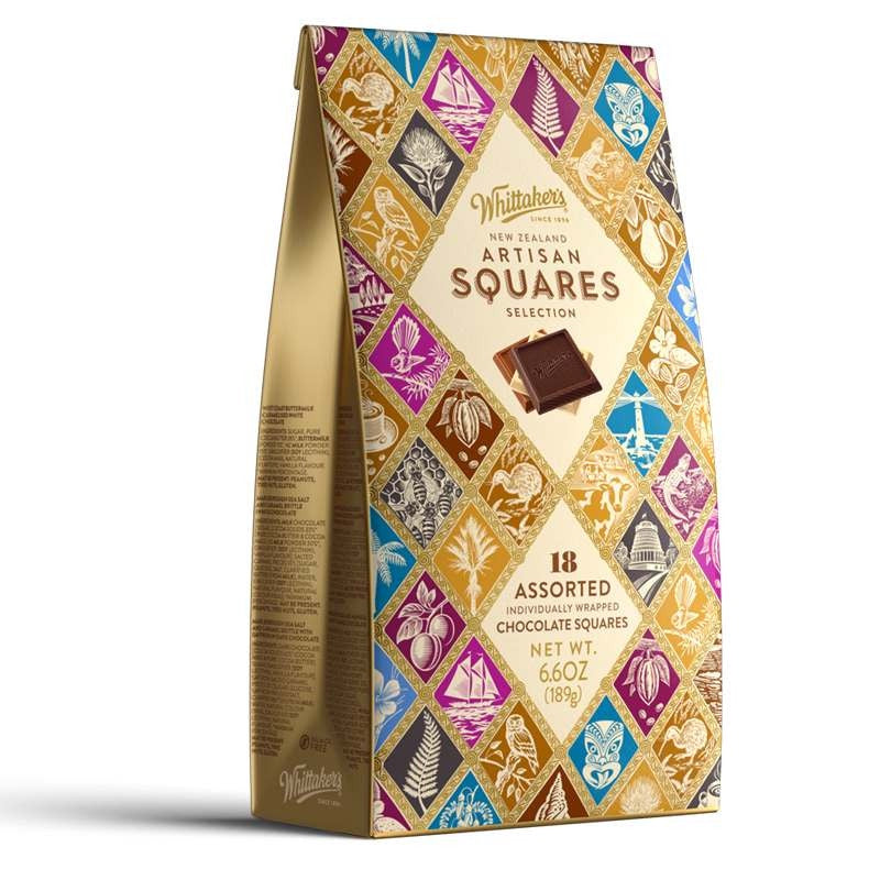 Whittakers Artisan Squares Selection 18 Assorted Chocolate Squares 189g