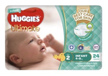 Huggies Infant Size 2 Nappies 24pk